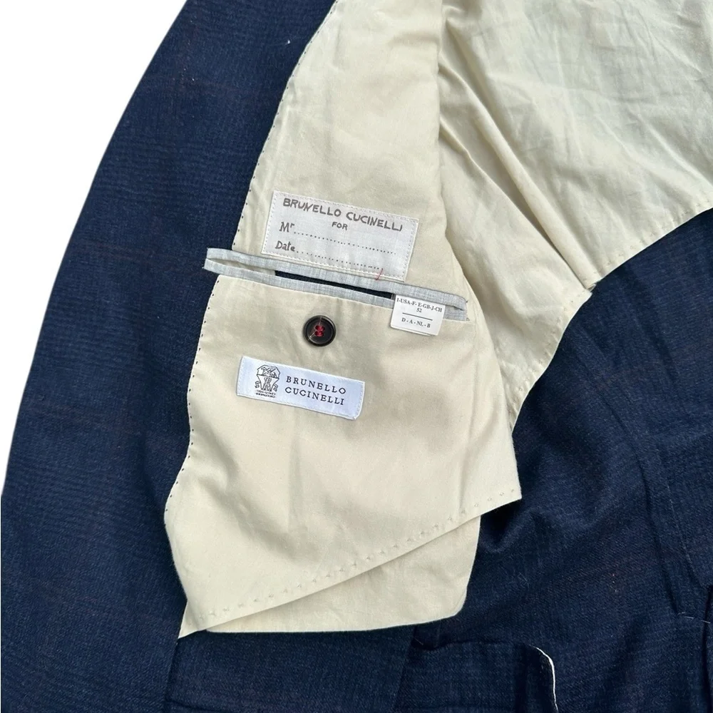 Brunello Cucinelli Blue Sport Coat with Notch Lapel, pre-owned
